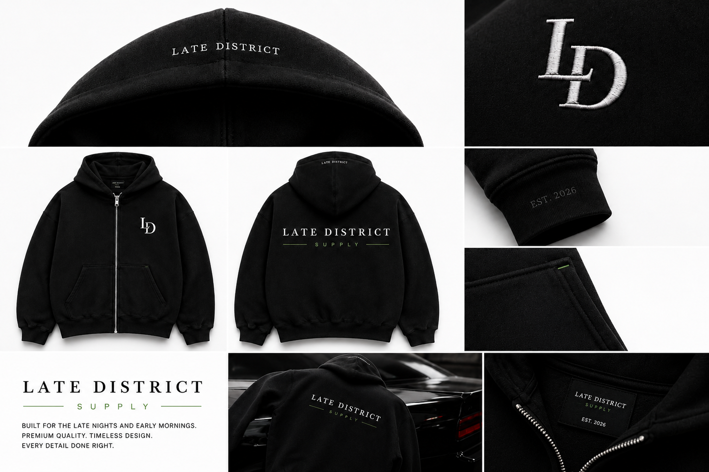 Late District Supply Hoodie